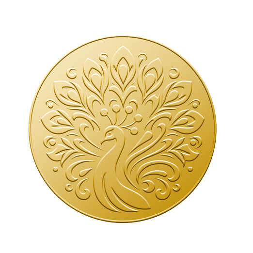5gm DigiGold Peacock 24K Gold Coin